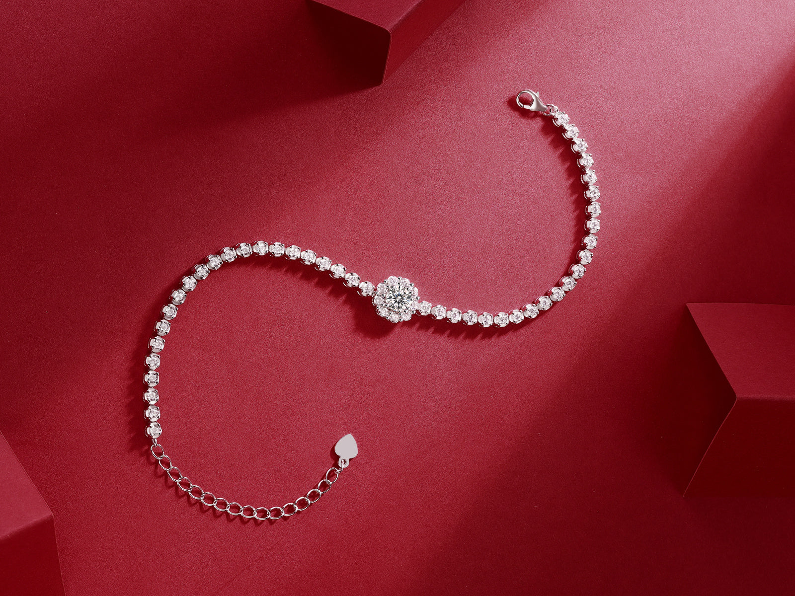 The Bridge of Magpies Moissanite Silver Jewellery – Elegant Diamond-Style Bracelet