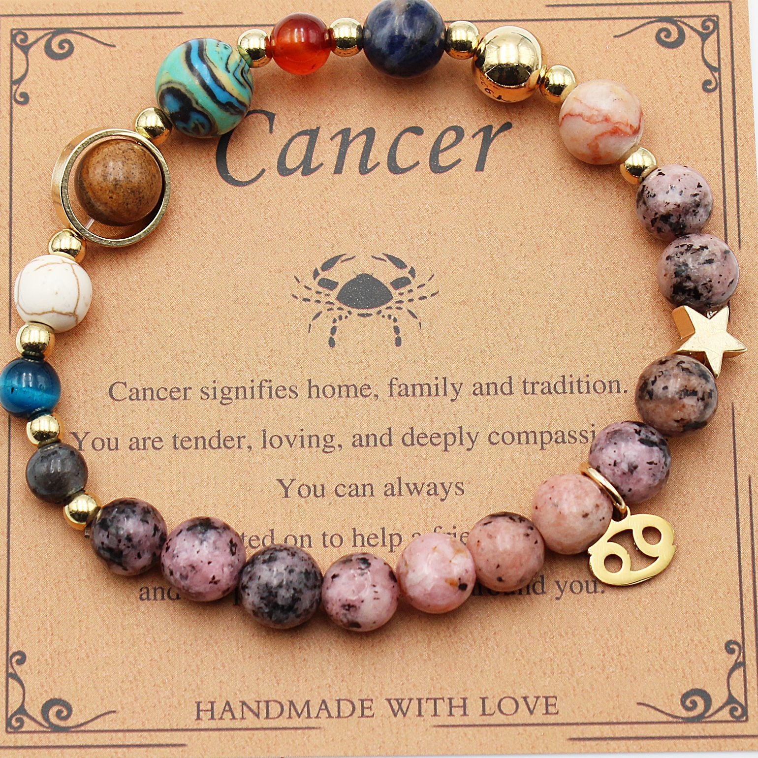 Astrology-Inspired Eight Planets and 12 Constellations Bracelet