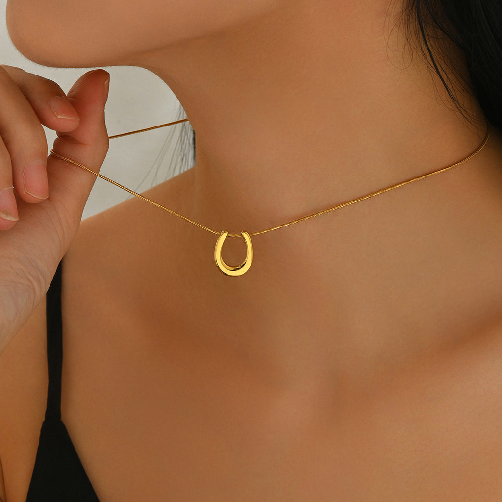 Laxly 18K Gold Plated Necklace – Modern Minimalist Stainless Steel Jewellery, Hypoallergenic & Timeless Gift for Her