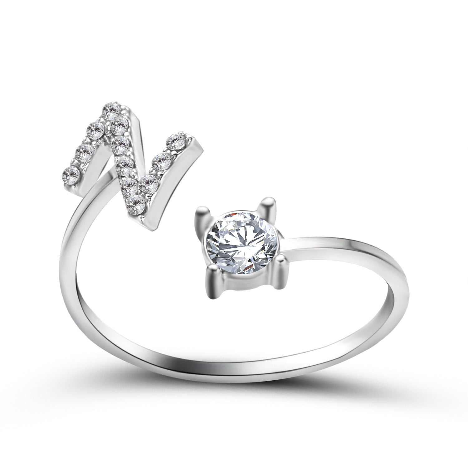 Trendy Alphabet Ring – Personalized Adjustable Jewelry