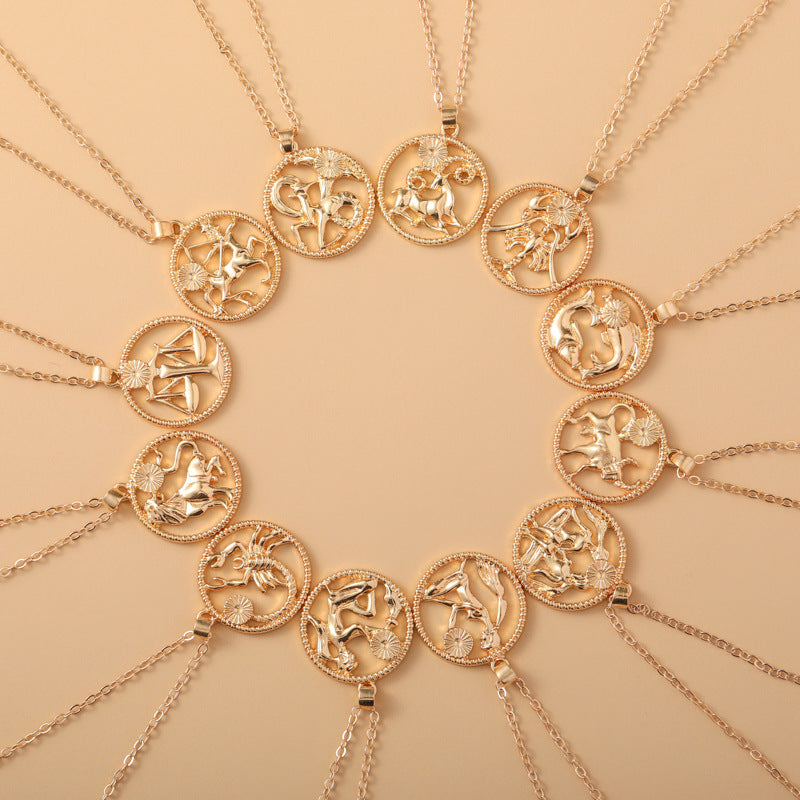 Fashionable Zodiac Necklace – Twelve Constellations