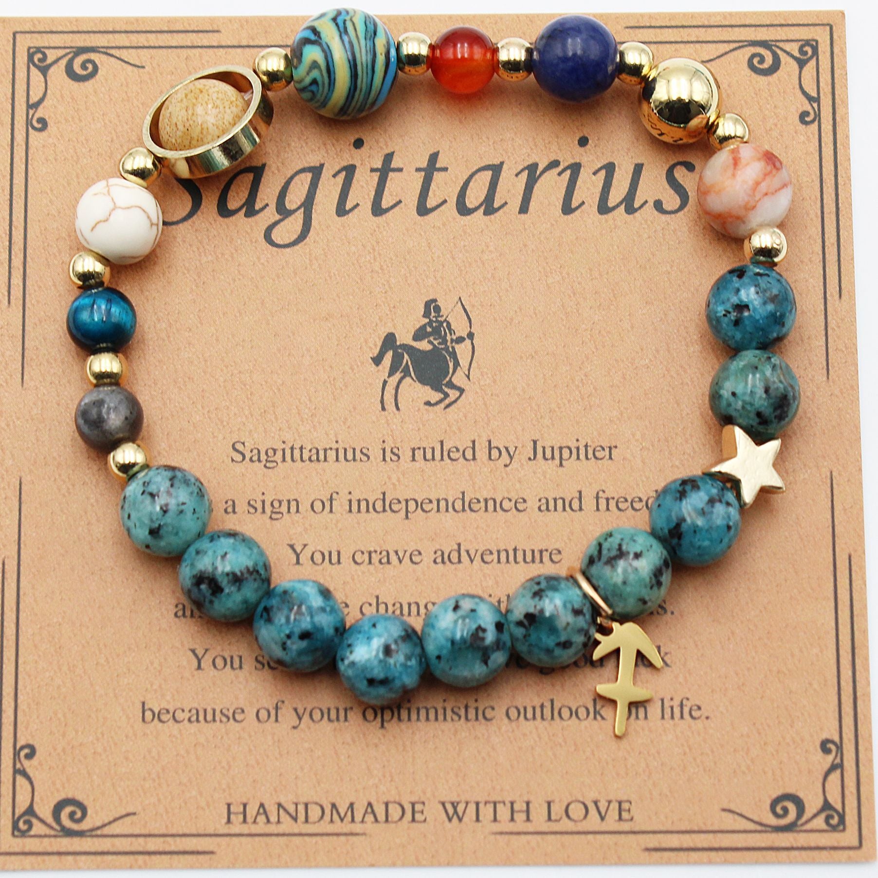 Astrology-Inspired Eight Planets and 12 Constellations Bracelet