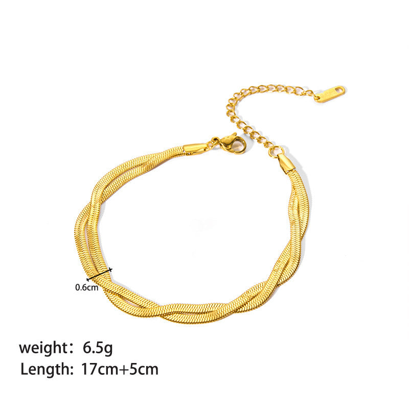 Women’s Stainless Steel Ornament Bracelet