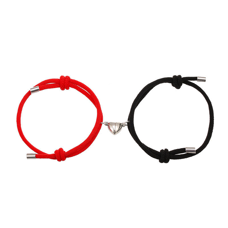 Adjustable Nylon Love Magnetic Bracelet