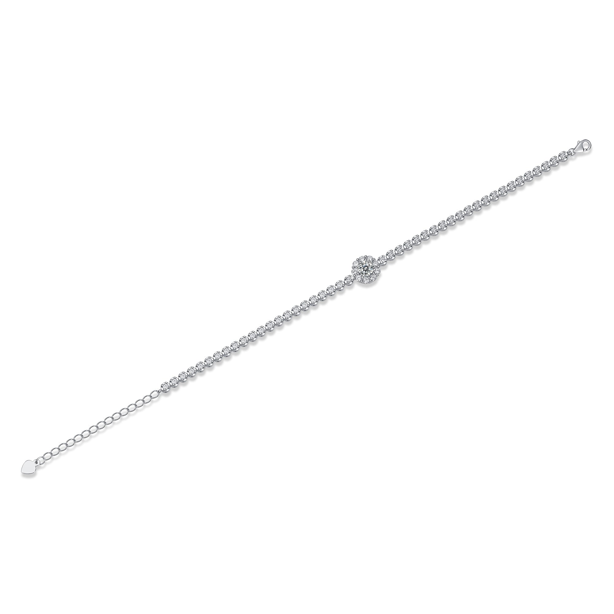 The Bridge of Magpies Moissanite Silver Jewellery – Elegant Diamond-Style Bracelet