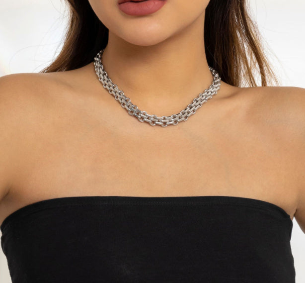 Hip-Hop Style Flat Neck Chain for Men & Women