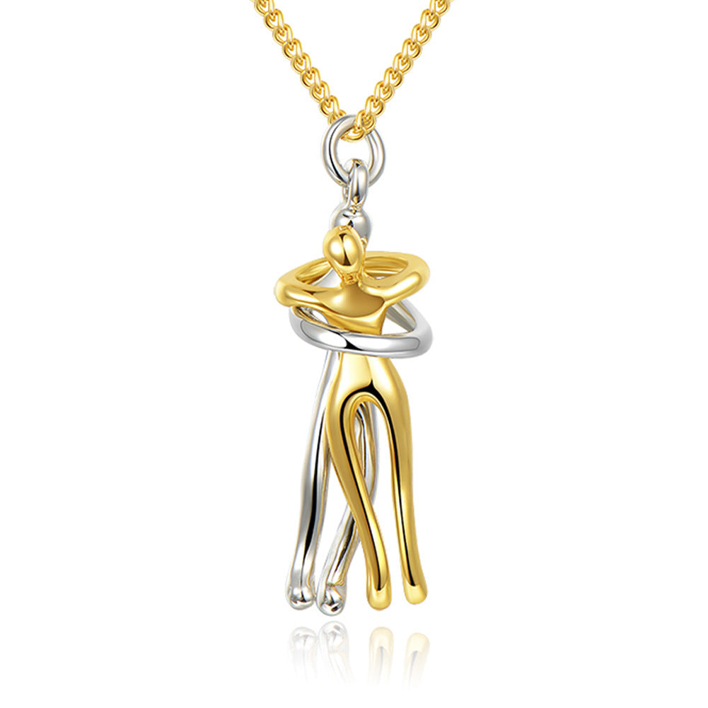 Love Hug Necklace – Unisex Clavicle Chain for Couples, Simple & Elegant
