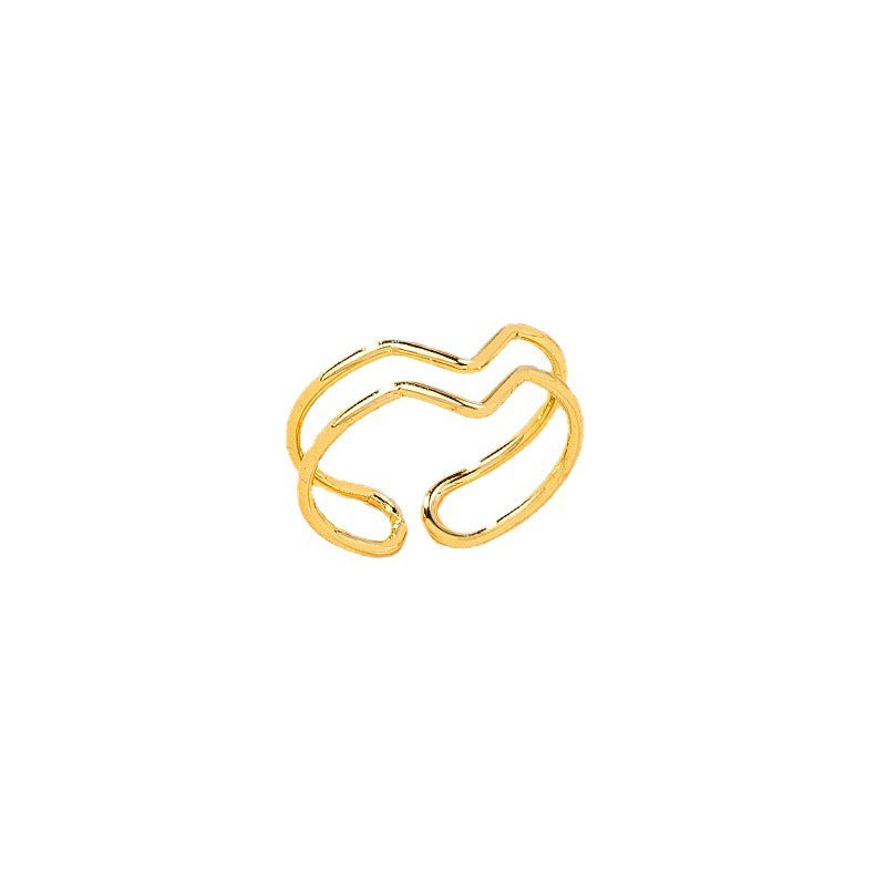 Retro Simple Hollow Heart-shaped Ring For Women