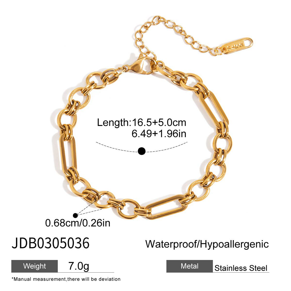 Stainless Steel Bracelet for Women – European & American Style”