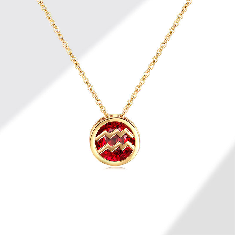 Twelve Constellations Necklace for Women – Adjustable Clavicle Chain