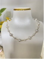 Crystal & Pearl Copper Necklace
