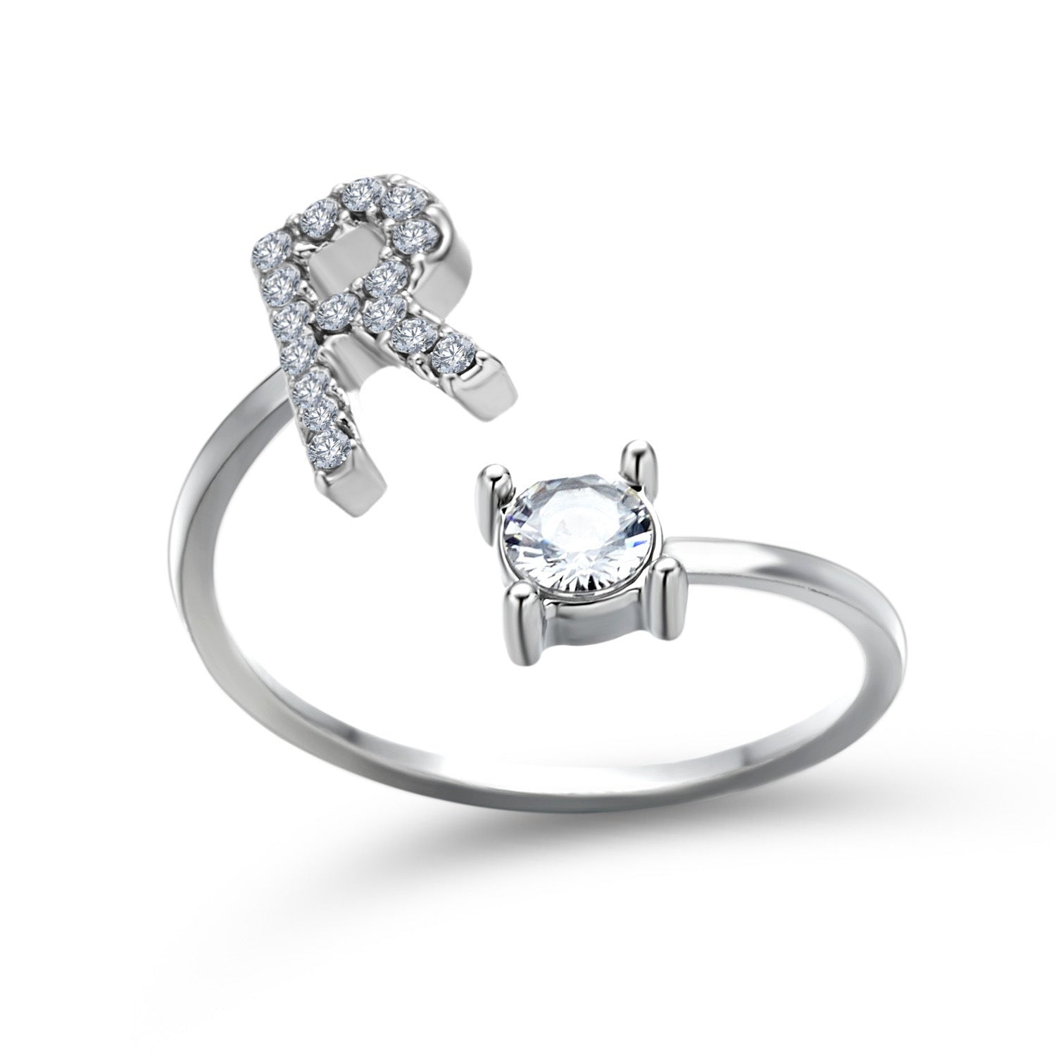 Trendy Alphabet Ring – Personalized Adjustable Jewelry
