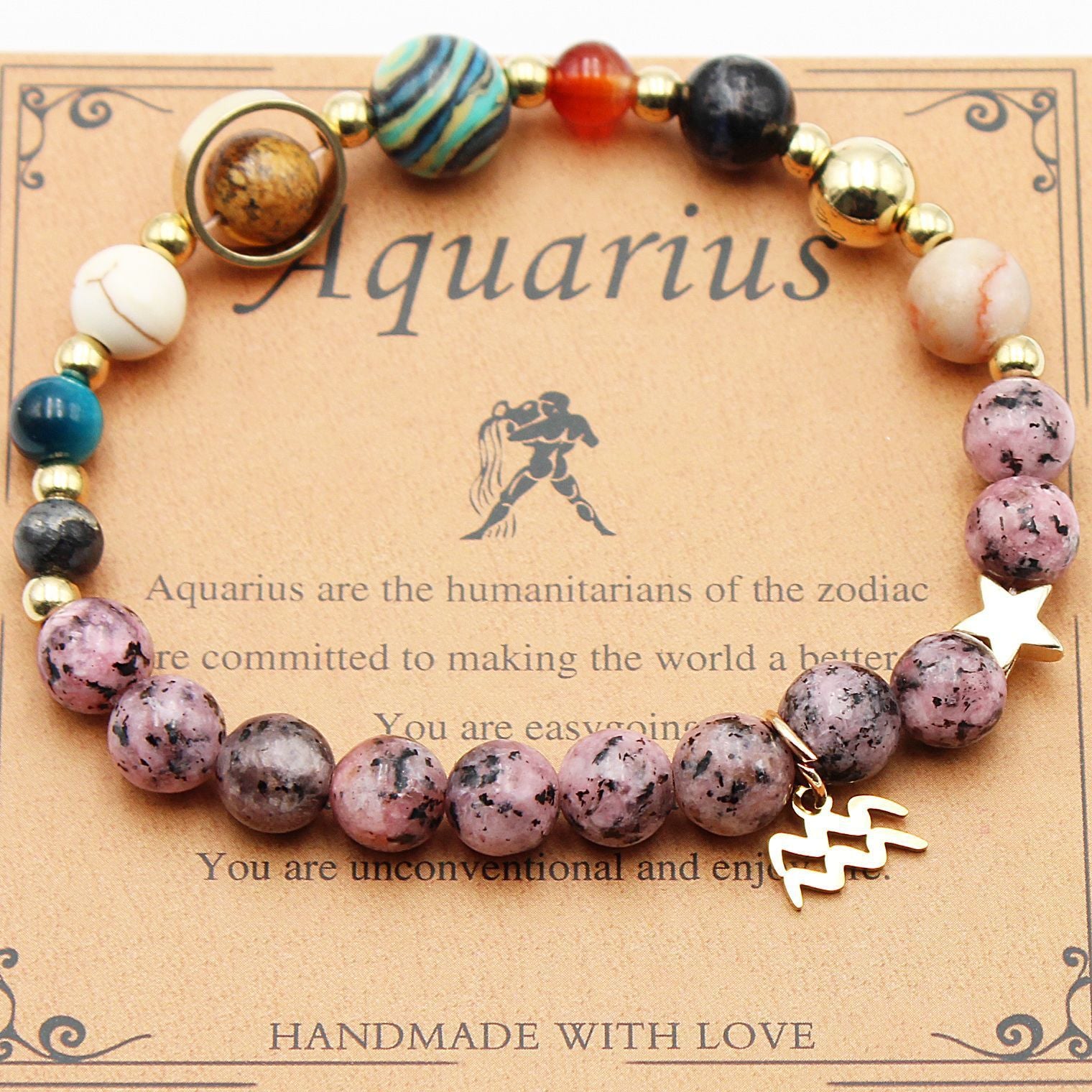 Astrology-Inspired Eight Planets and 12 Constellations Bracelet