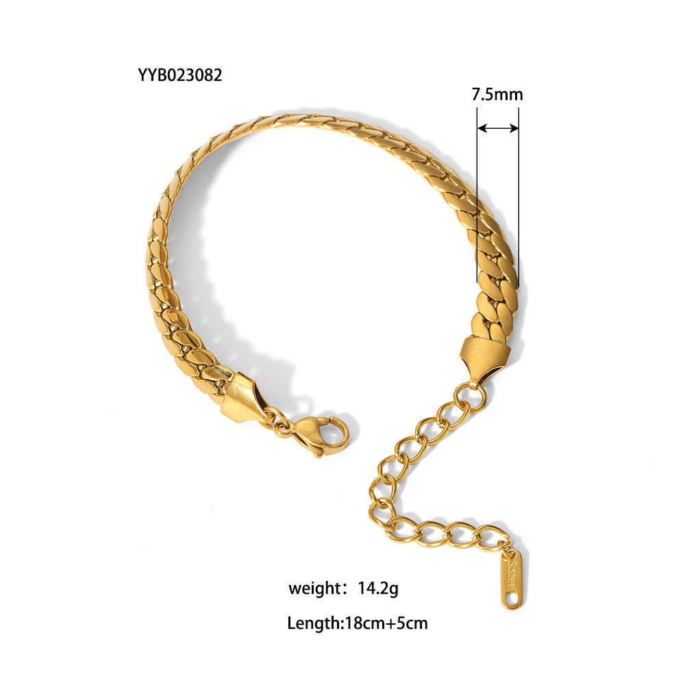 Women’s Stainless Steel Ornament Bracelet