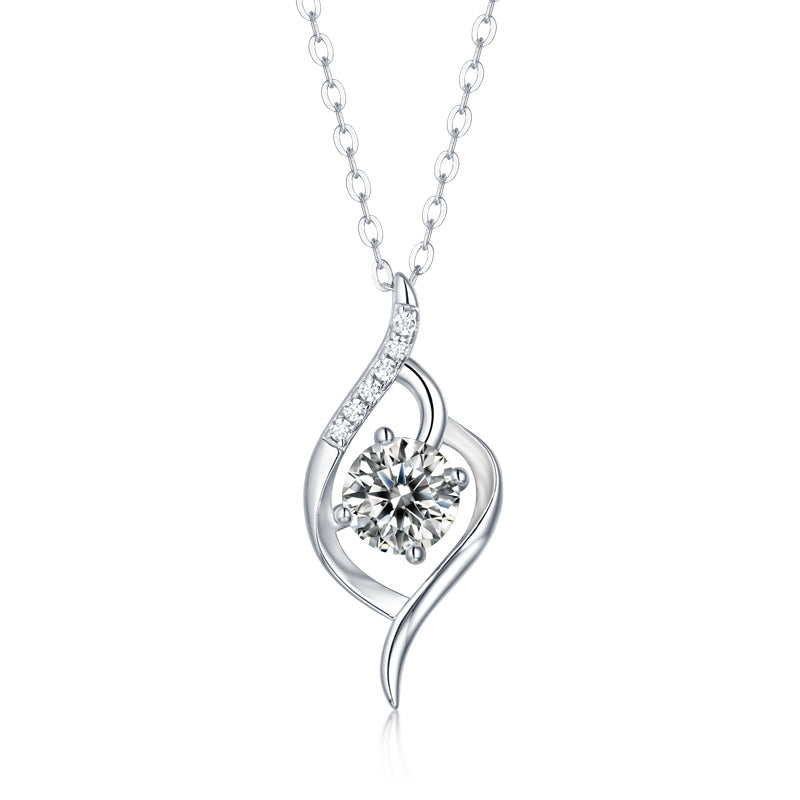 A Beautiful City – Luxury Moissanite Pendant Necklace Set with Silver Accents