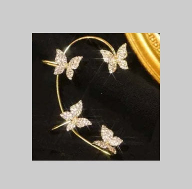 Stylish Butterfly Earrings – Clip-On & Hook Design