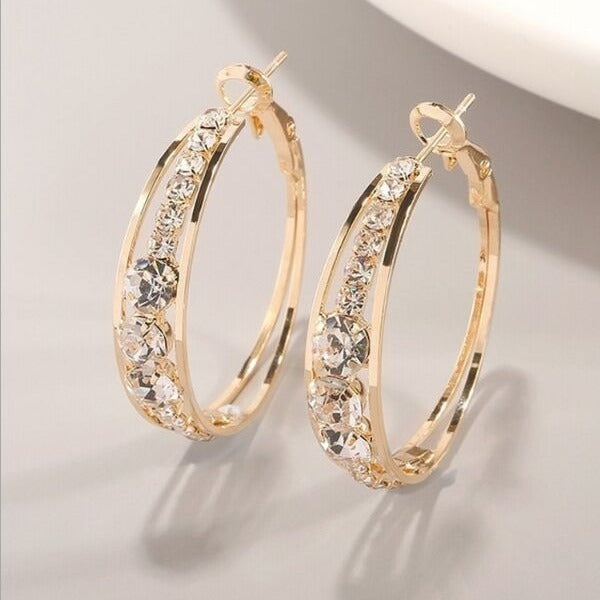 Celeste Geometric Drill Earrings