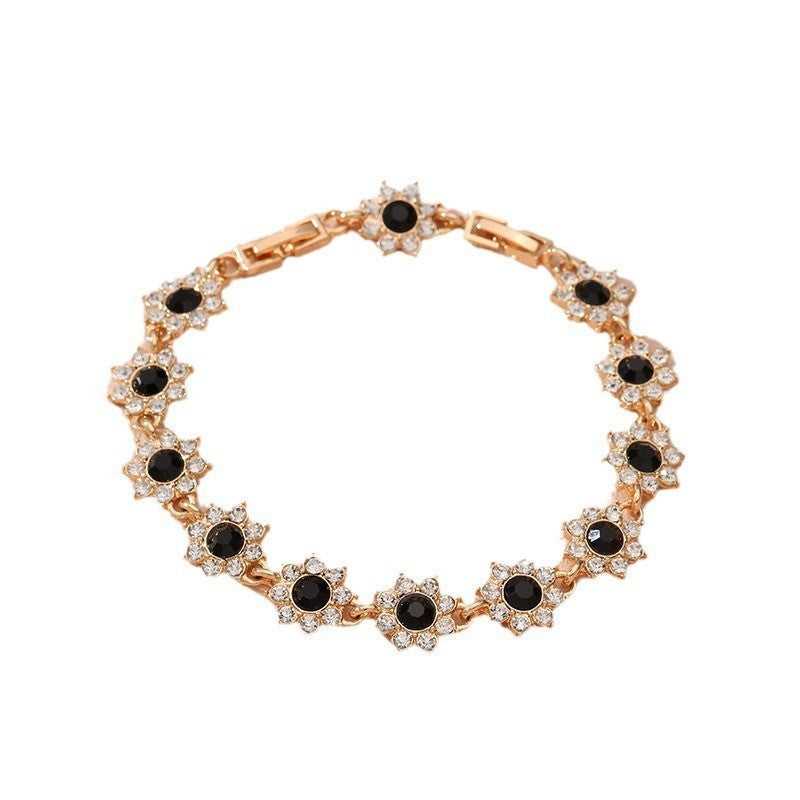 Luxury-Style Colored Gem Bracelet for Women