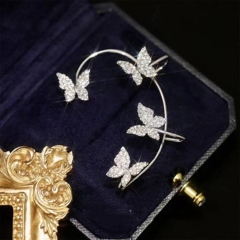 Stylish Butterfly Earrings – Clip-On & Hook Design