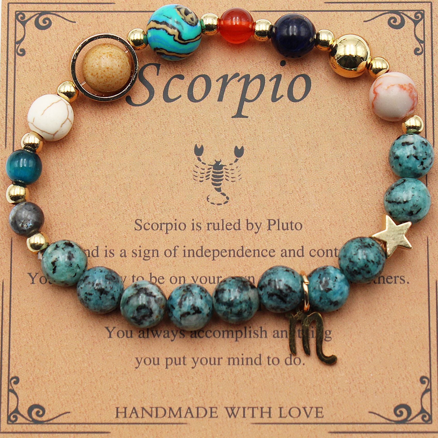 Astrology-Inspired Eight Planets and 12 Constellations Bracelet