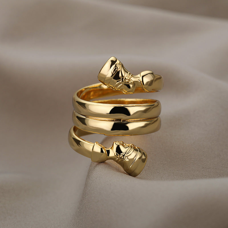 Eternal Bond – Indian Double Layer Rings for Couples