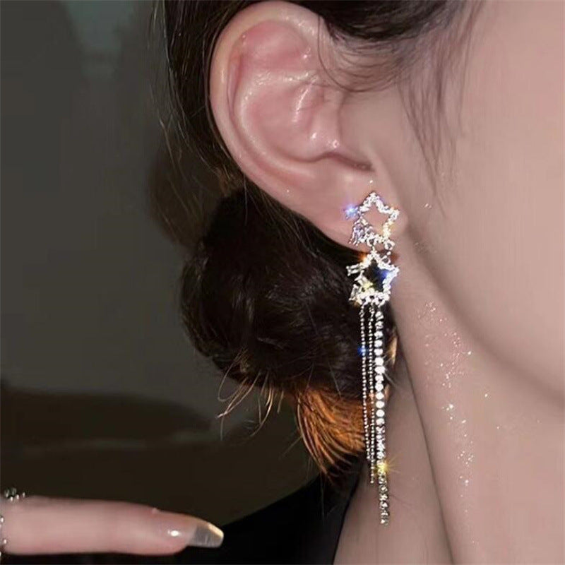 Delicate Tassel Earrings – Water Drop Design