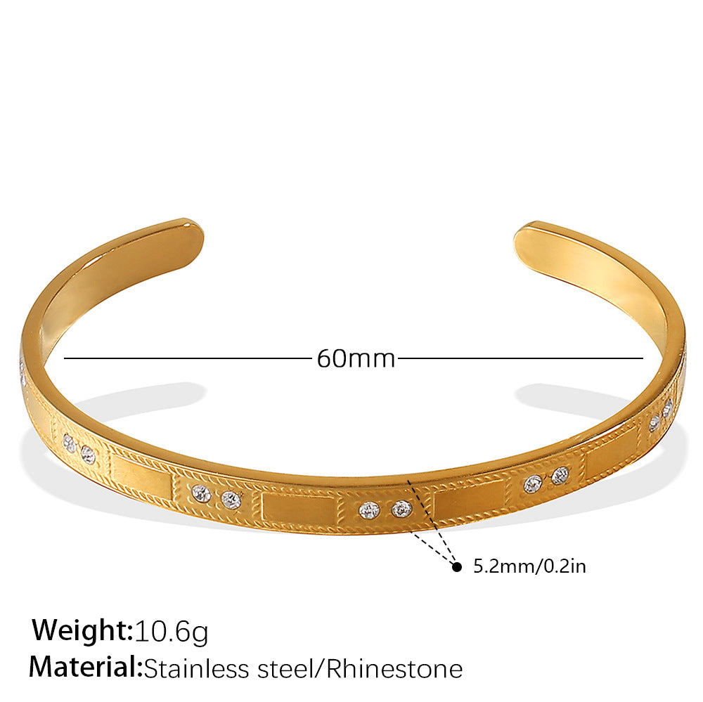 Alloy Open-End Buckle Bracelet