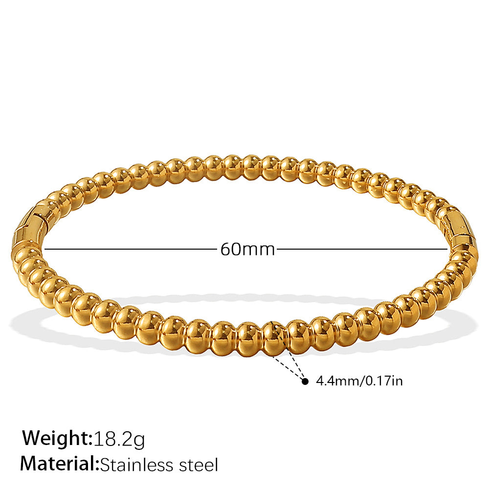 Alloy Open-End Buckle Bracelet
