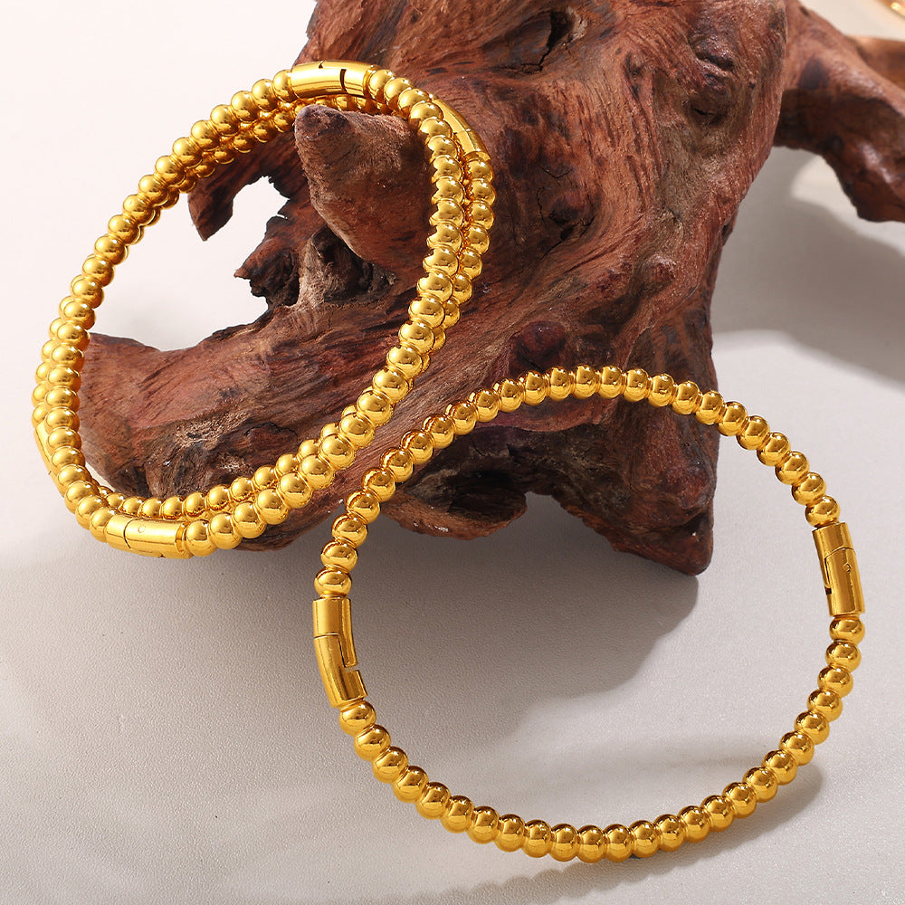 Alloy Open-End Buckle Bracelet