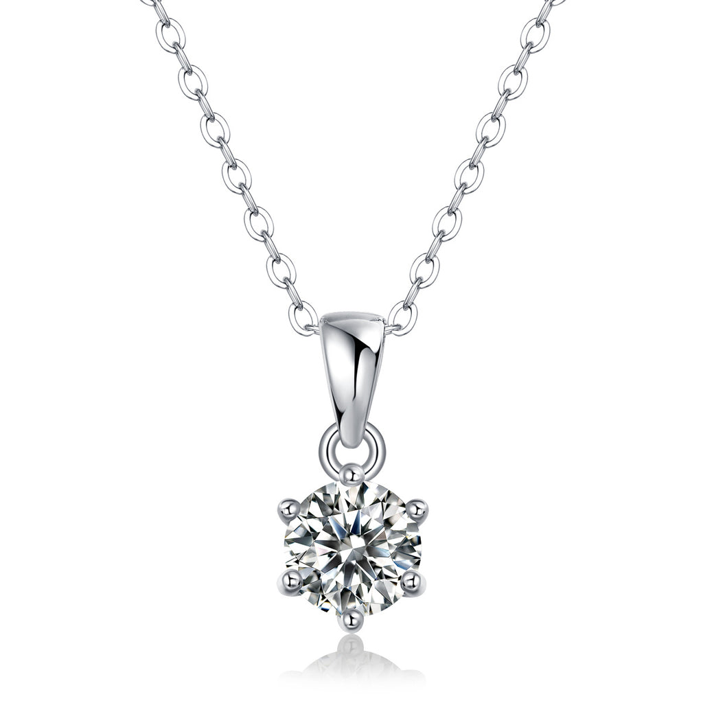 Breeze Dance Moissanite Necklace Set – S925 Silver & Platinum Plated