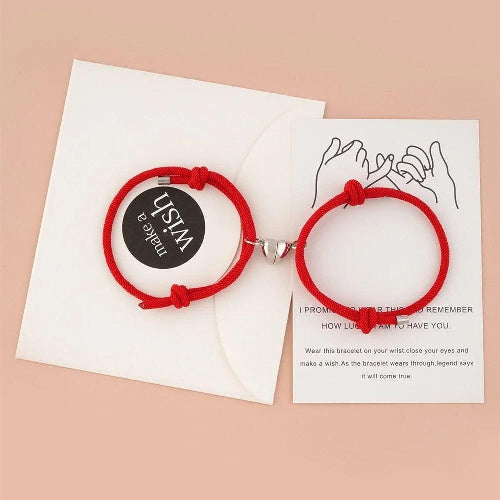 Adjustable Nylon Love Magnetic Bracelet