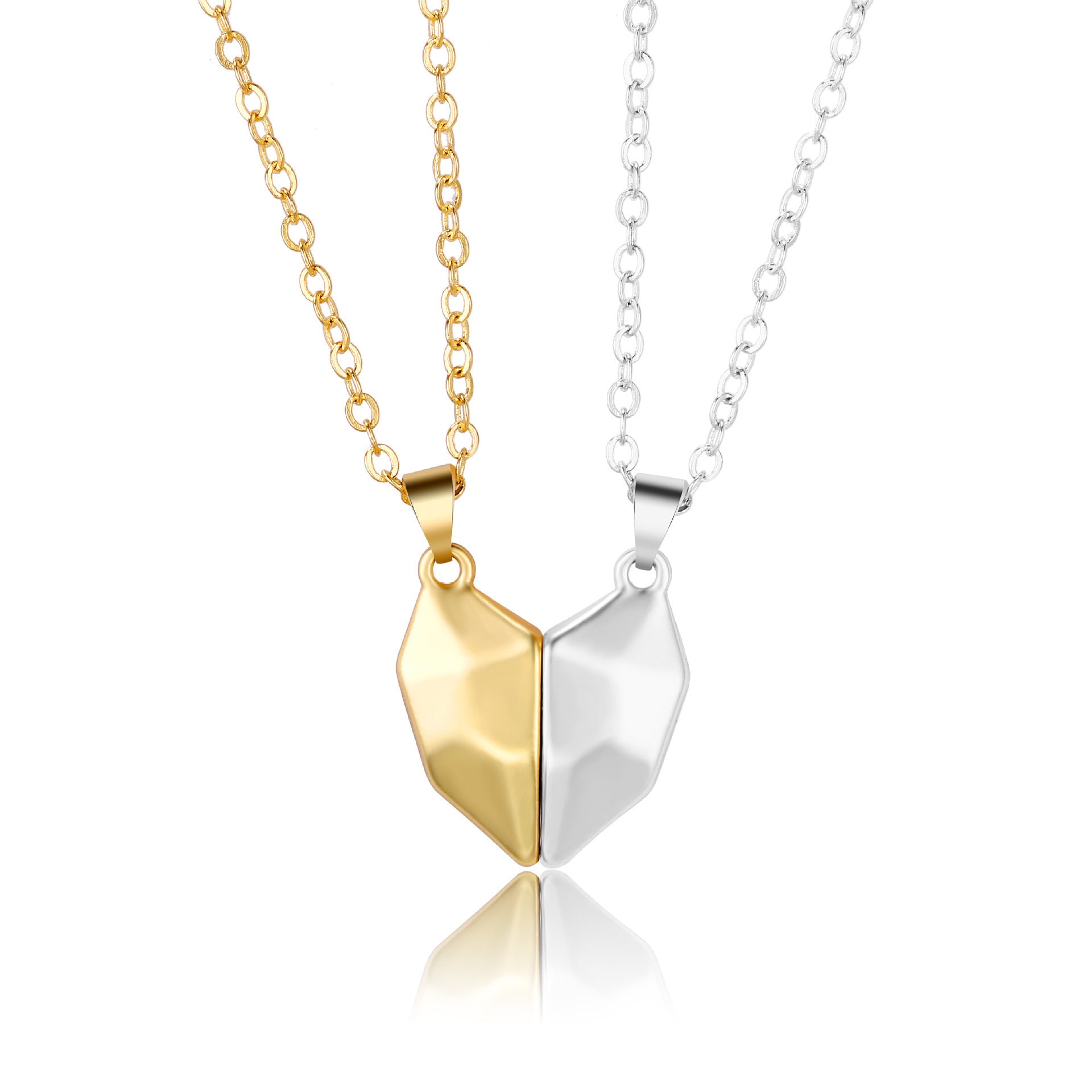 Wishing Stone Couple Necklace – Ancient Heart-Shaped Love Token