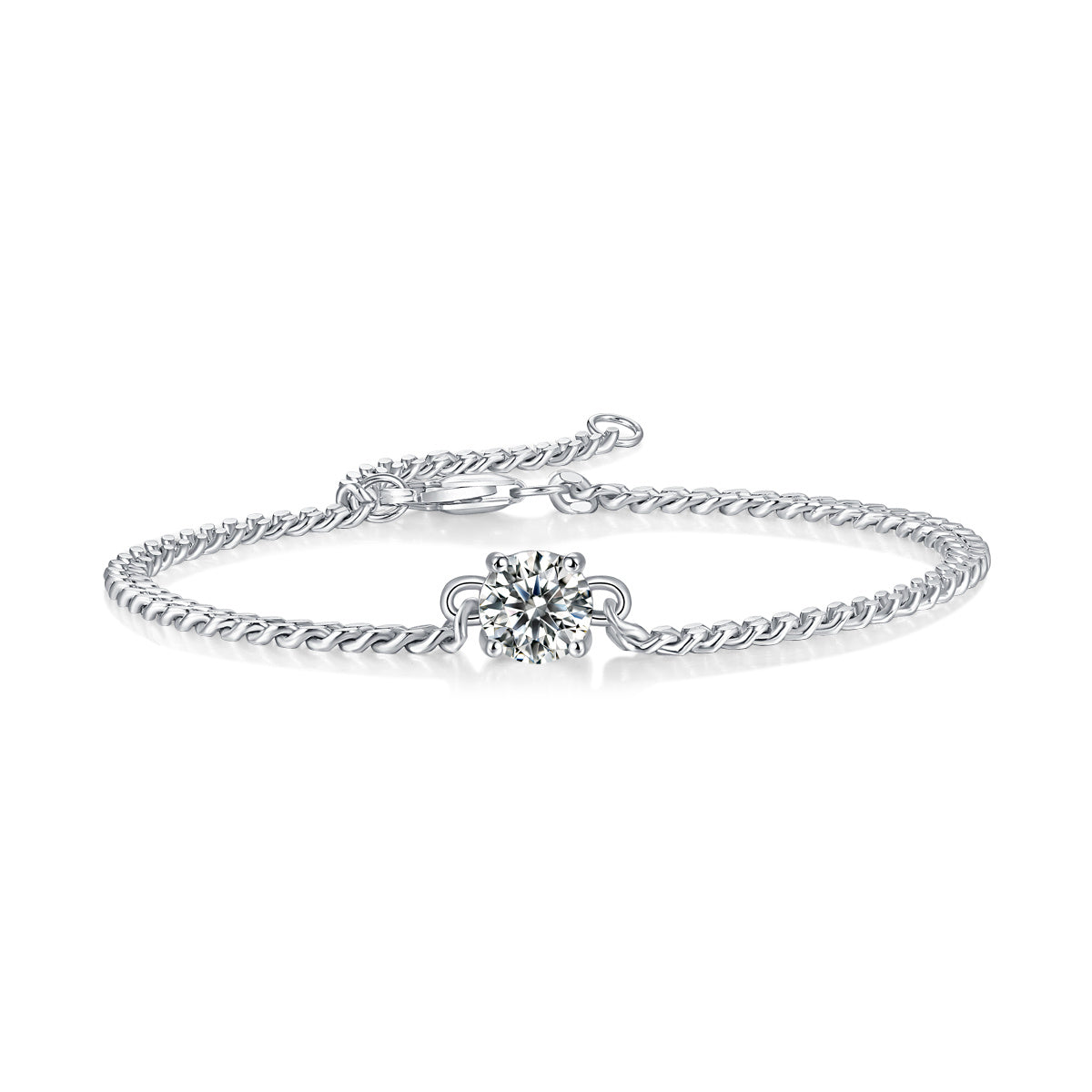 Luxury Cuban Bracelet – Moissanite Silver Jewellery, Diamond-Like Brilliance