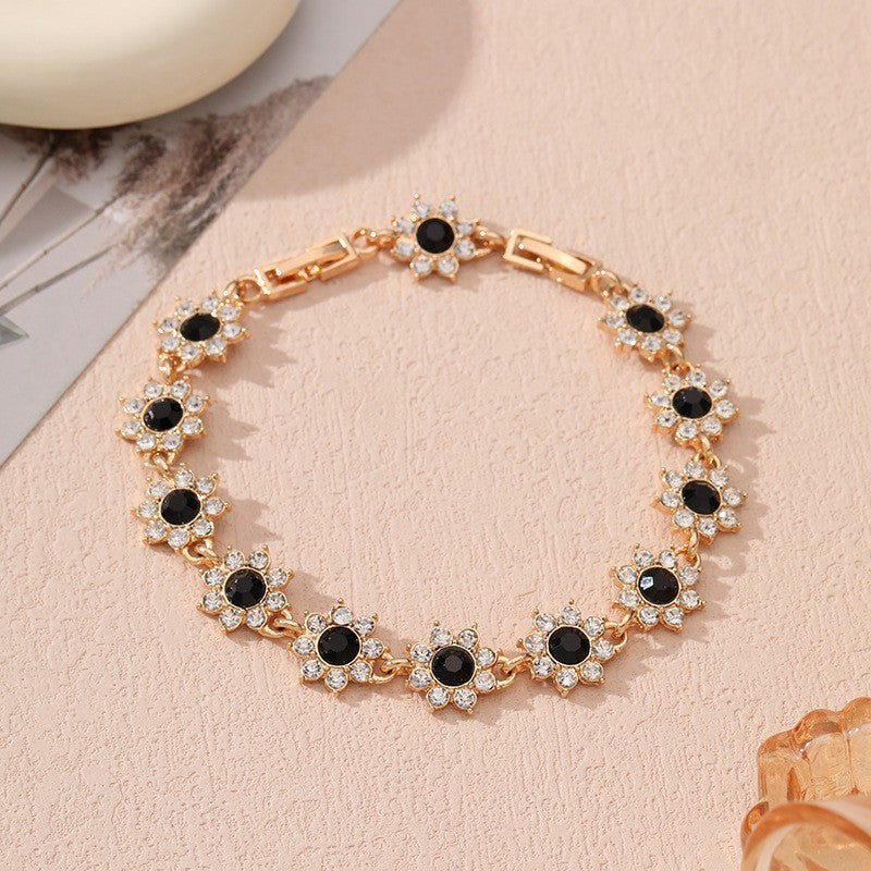 Luxury-Style Colored Gem Bracelet for Women