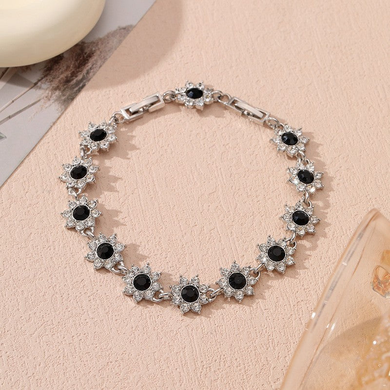 Luxury-Style Colored Gem Bracelet for Women