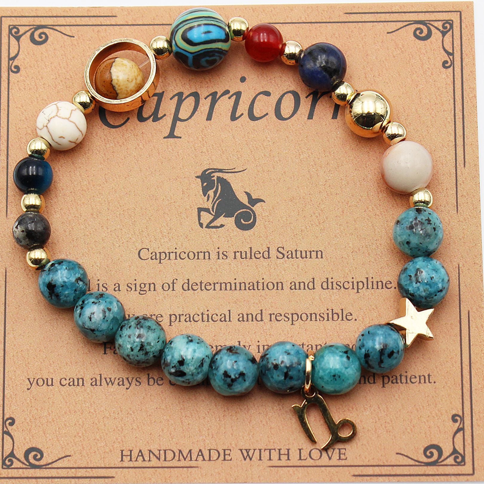 Astrology-Inspired Eight Planets and 12 Constellations Bracelet
