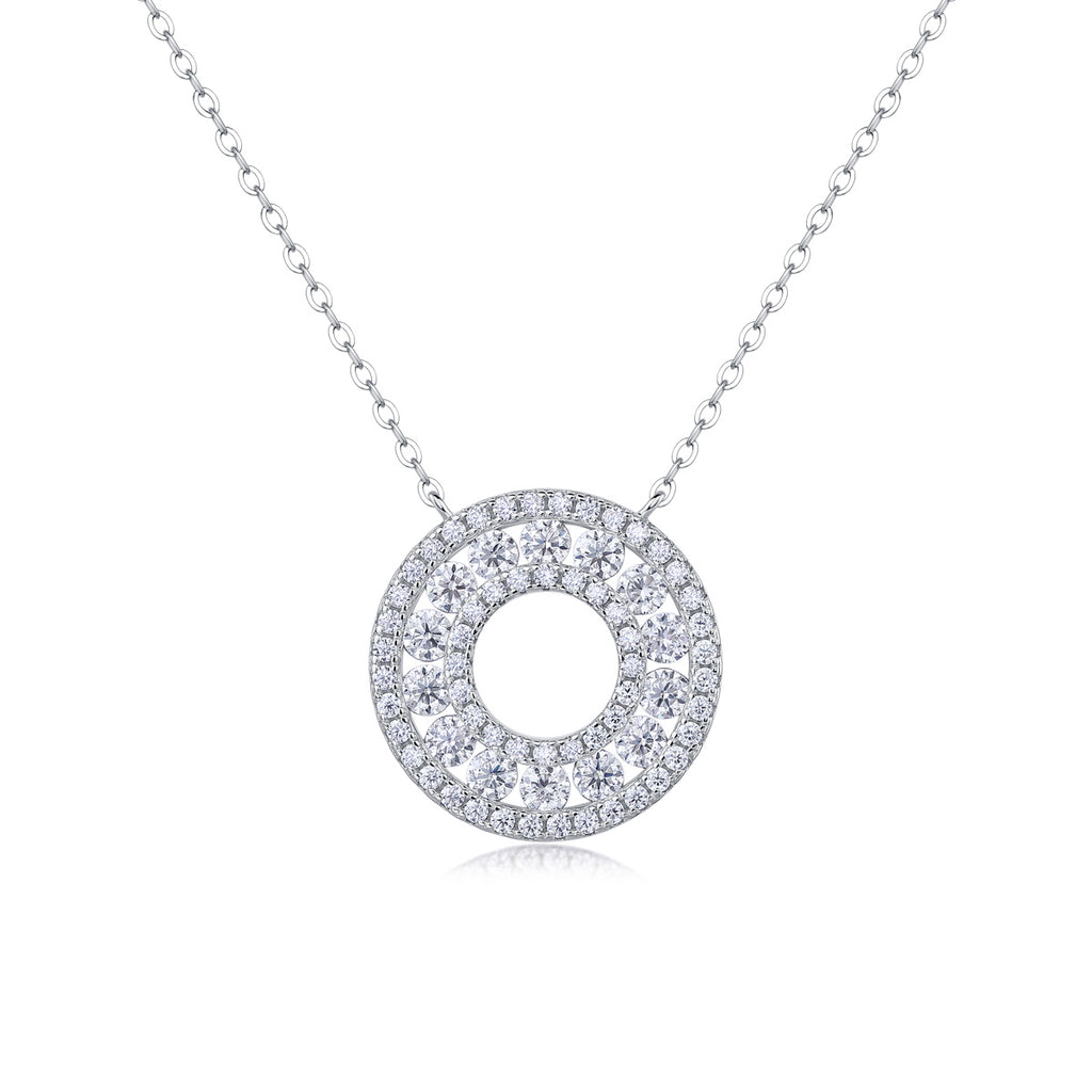 Reciprocating” Luxury Moissanite Necklace Set – Silver Jewellery for Women