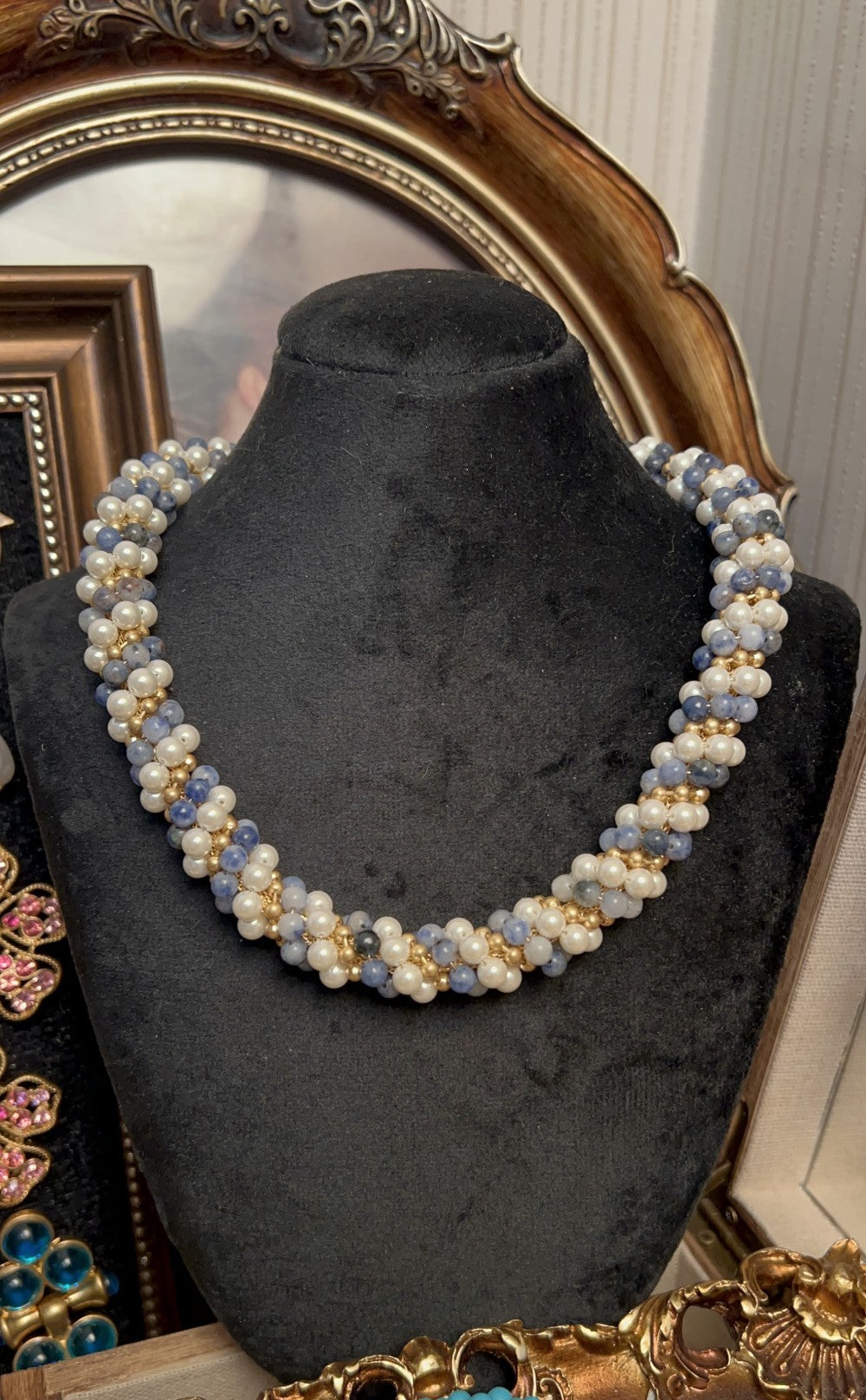 Medieval-Inspired Heavy Industrial Natural Stone Necklace