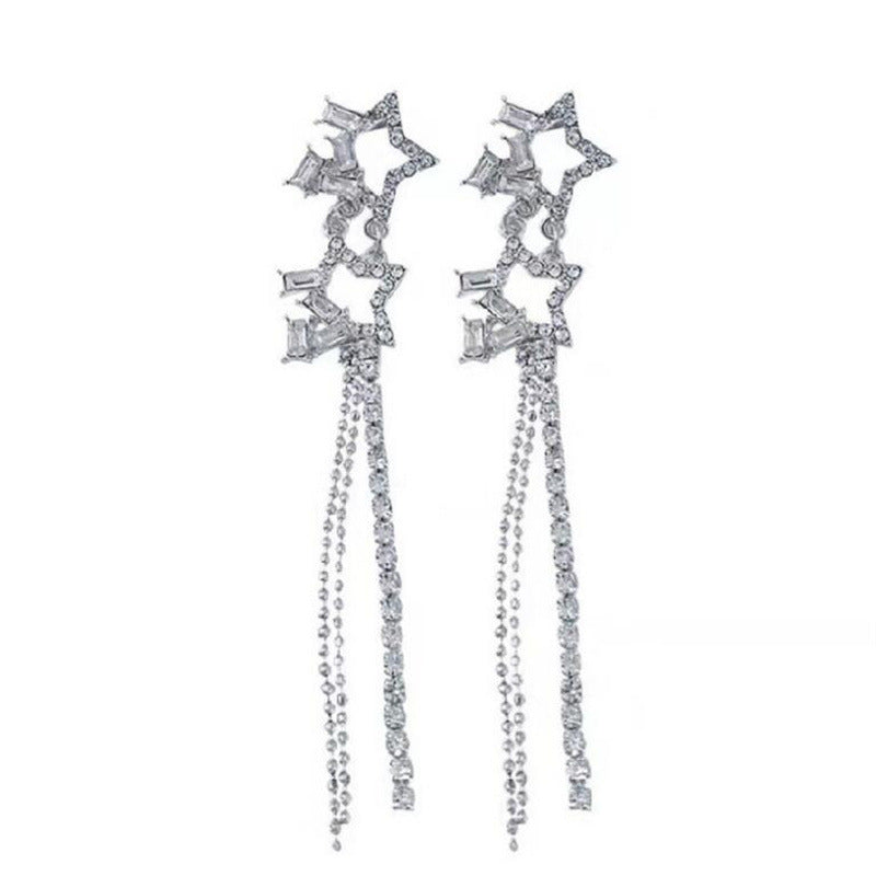 Delicate Tassel Earrings – Water Drop Design