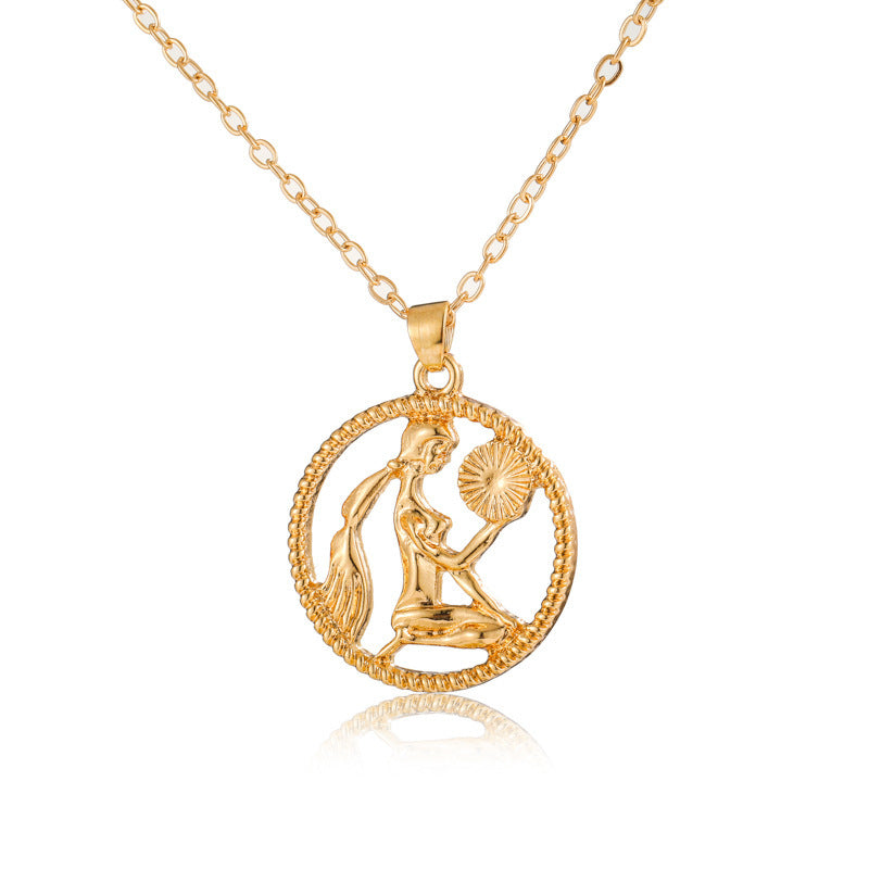 Fashionable Zodiac Necklace – Twelve Constellations