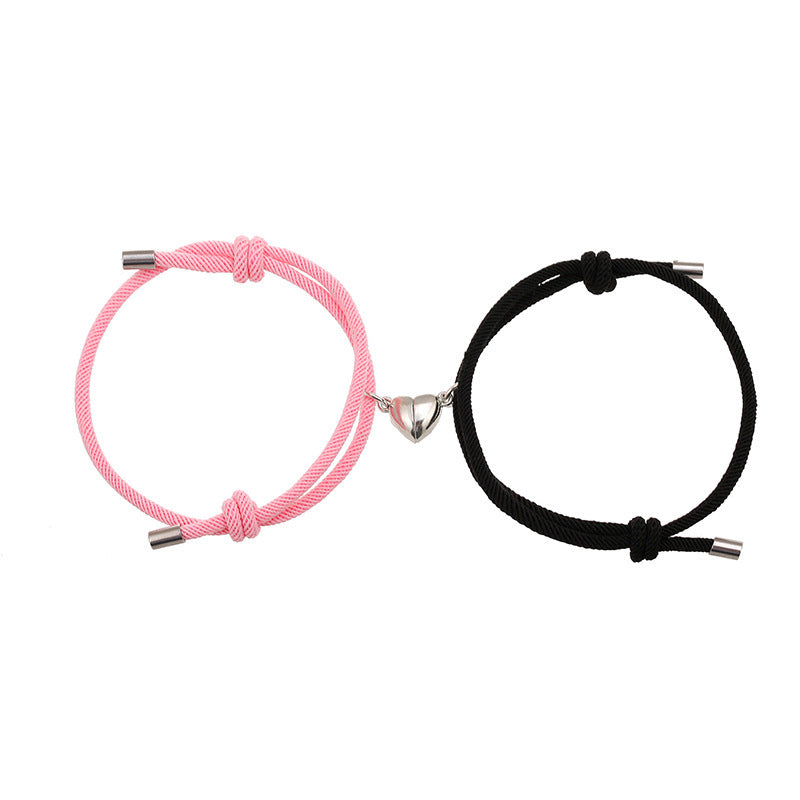 Adjustable Nylon Love Magnetic Bracelet