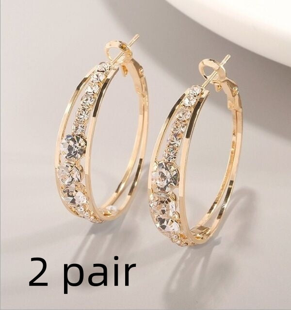 Celeste Geometric Drill Earrings