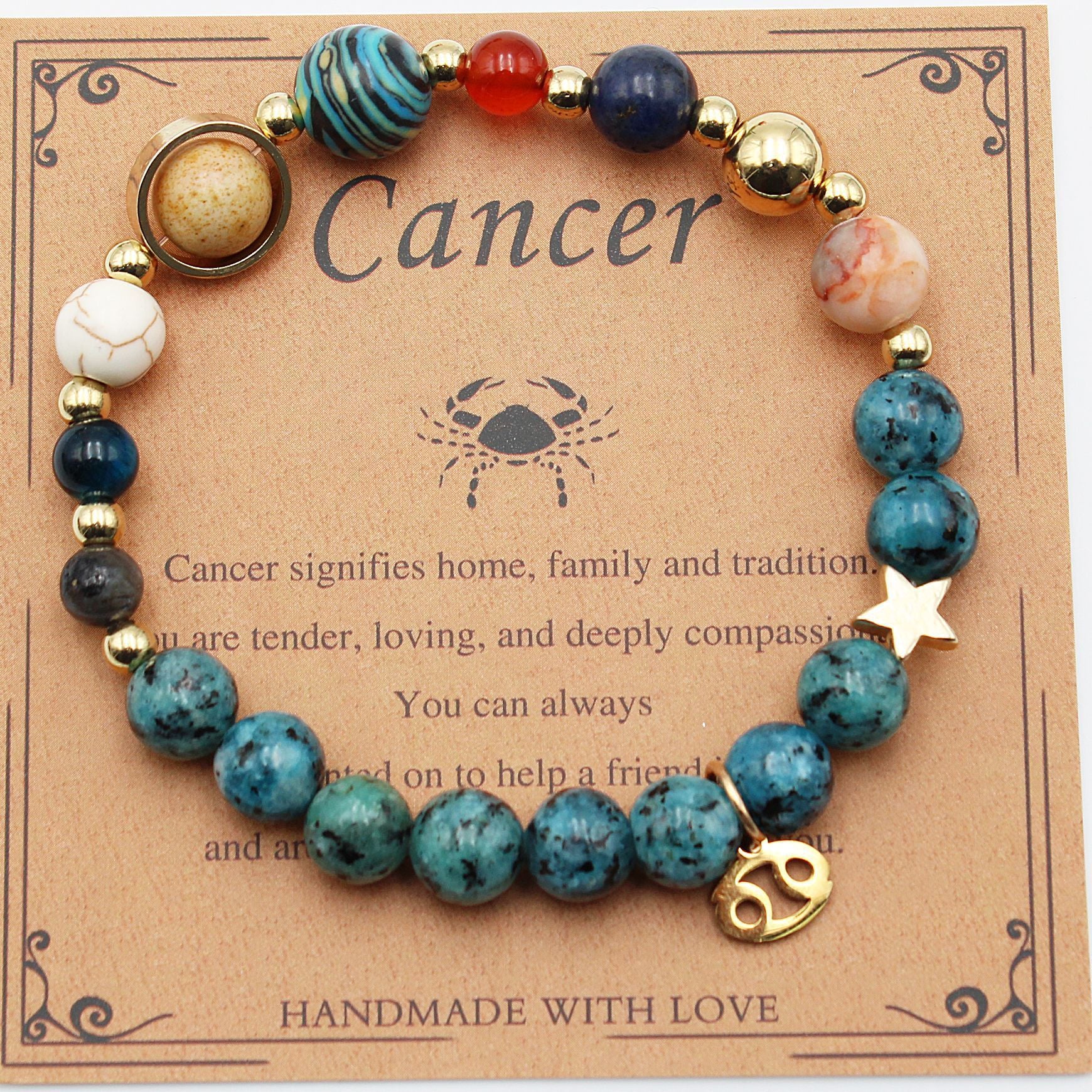 Astrology-Inspired Eight Planets and 12 Constellations Bracelet