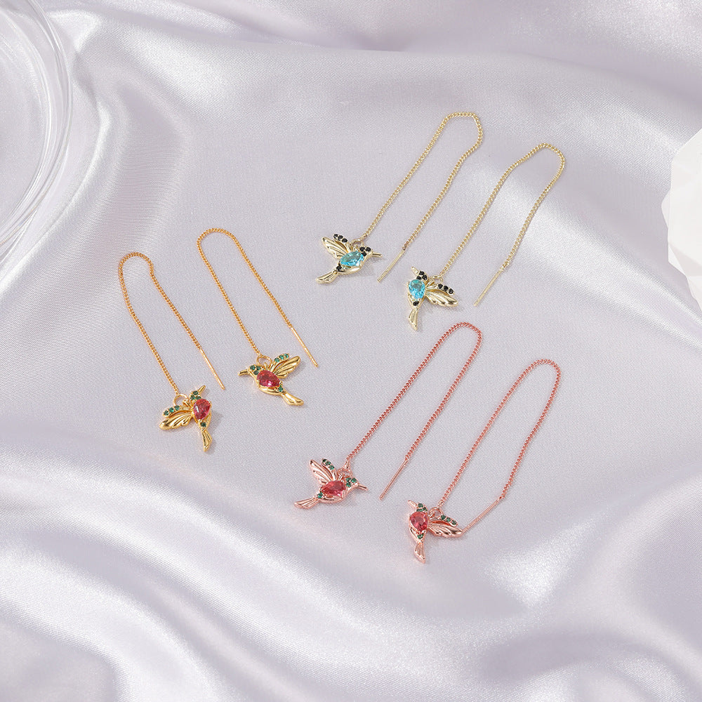 Opulent Feathered Drop Earrings
