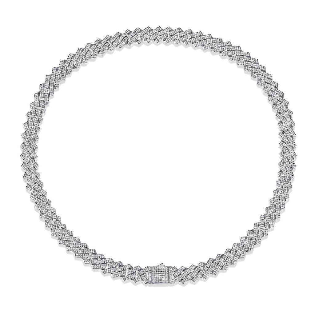 Men’s Luxury Moissanite S925 Silver Necklace – Diamond-Like Sparkle