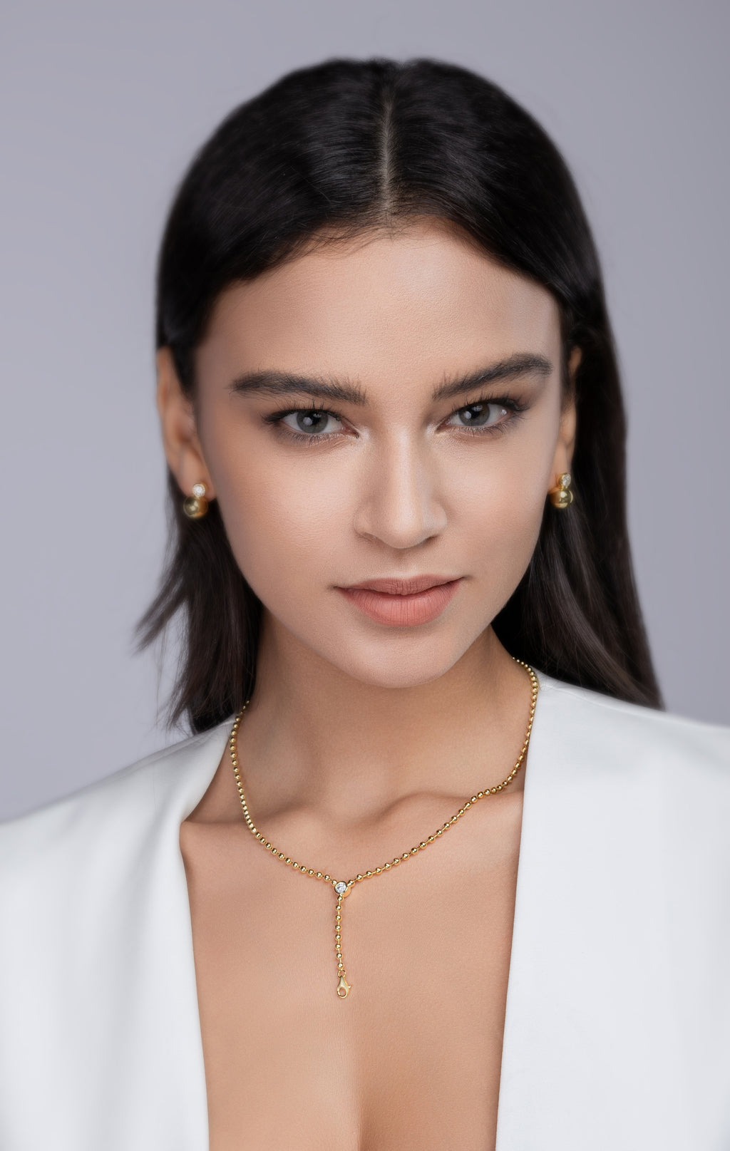 Trendy “Time Interlaced” Necklace Set – 0.5ct Moissanite, Sterling Silver, Gold-Plated