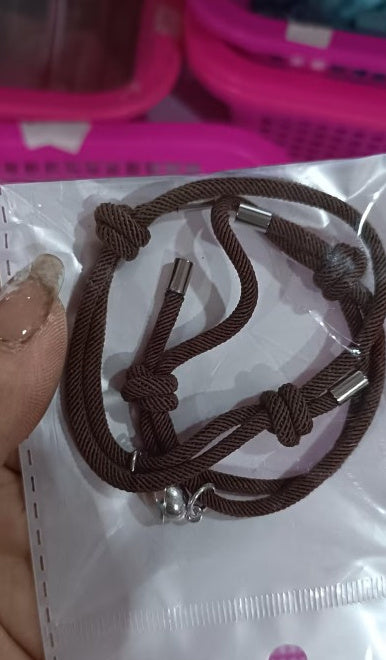 Adjustable Nylon Love Magnetic Bracelet