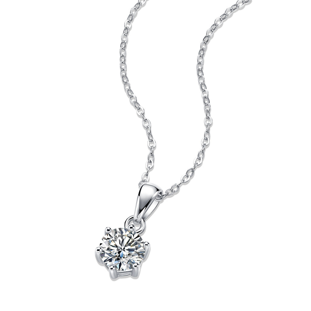 Breeze Dance Moissanite Necklace Set – S925 Silver & Platinum Plated