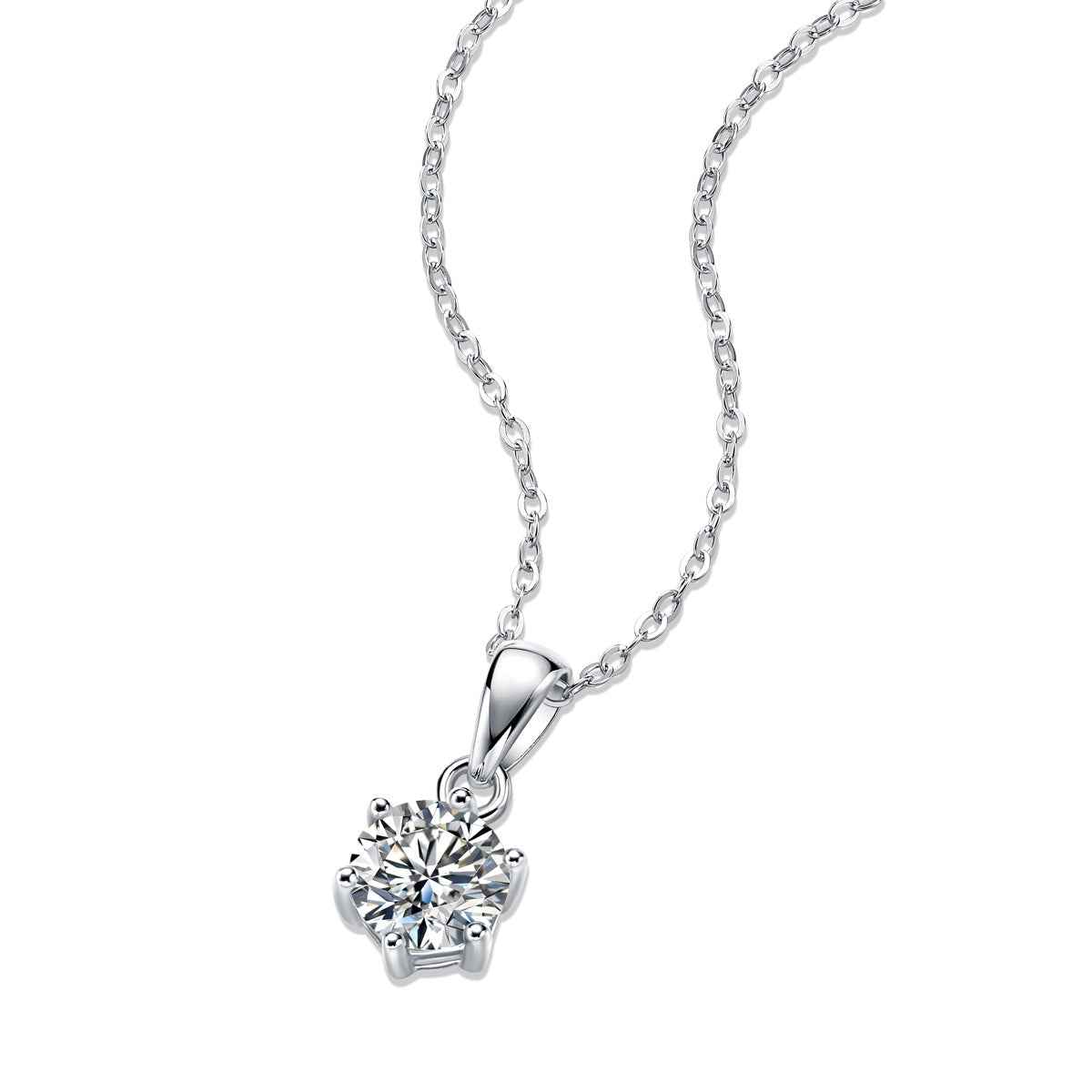 Breeze Dance Moissanite Necklace Set – S925 Silver & Platinum Plated