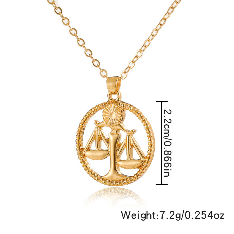 Fashionable Zodiac Necklace – Twelve Constellations